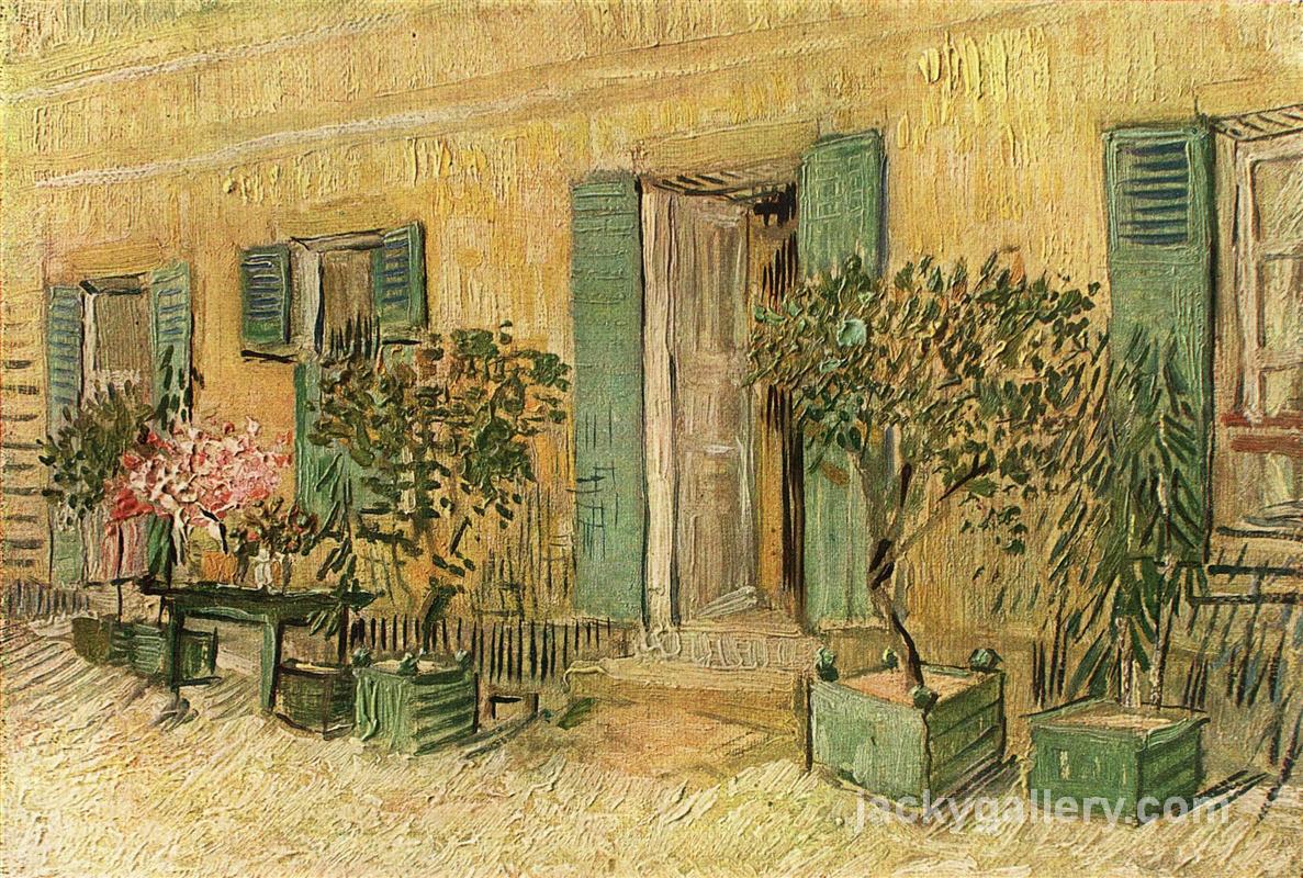 Exterior of a Restaurant at Asnieres, Van Gogh painting